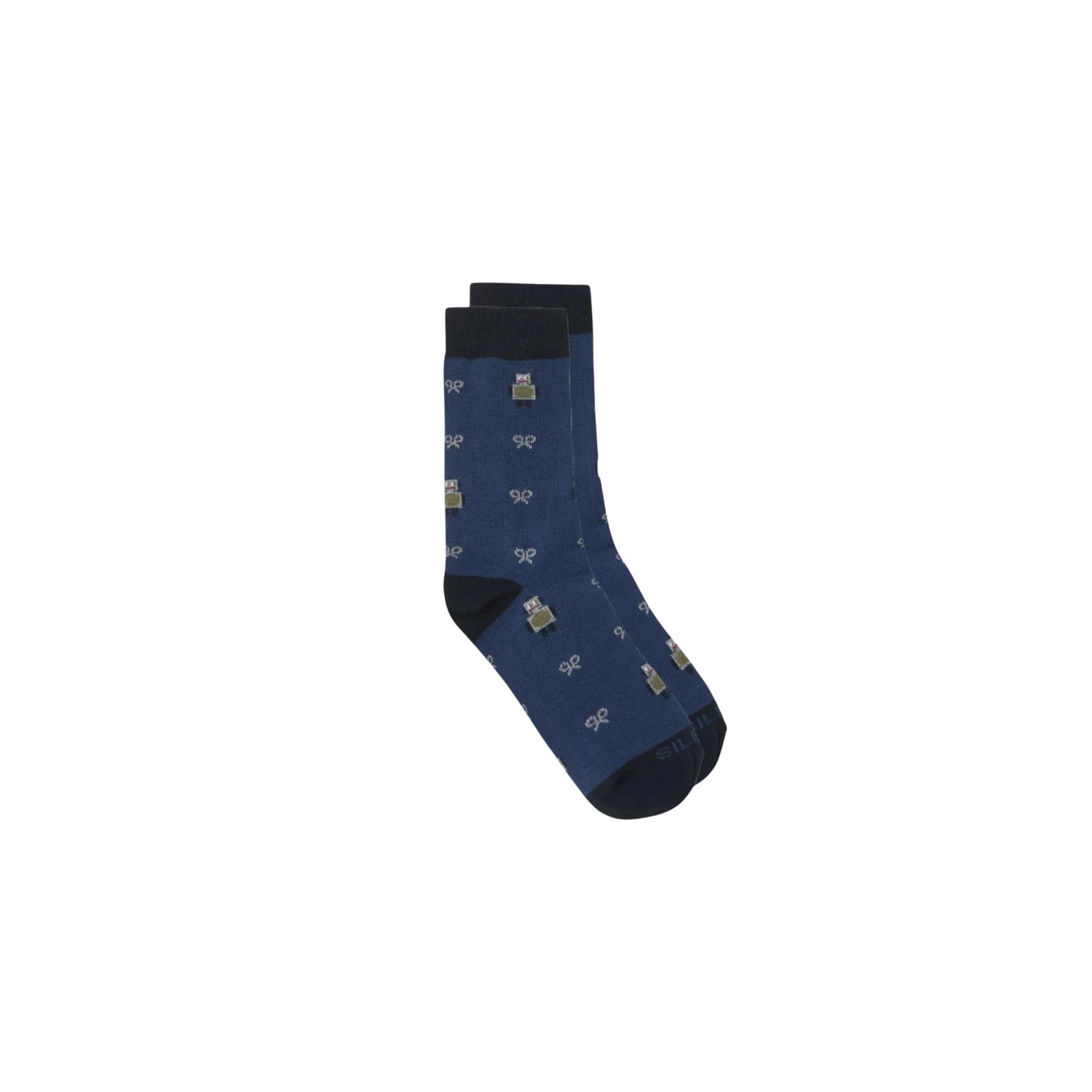 8447340212304 - Socken mit Robotermuster für Kinder Silbon