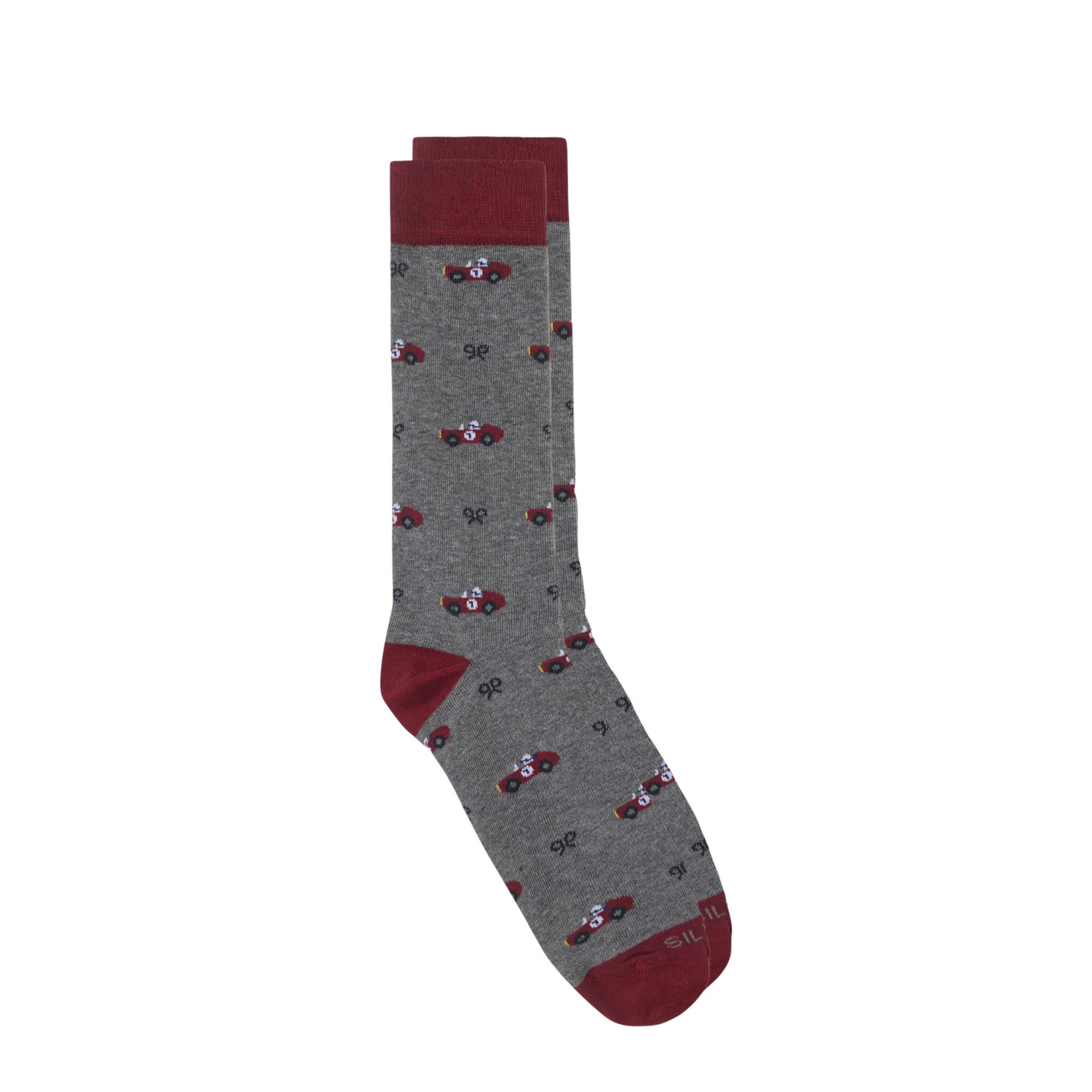8447340212502 - Socken mit Rennwagen-Motiven Silbon