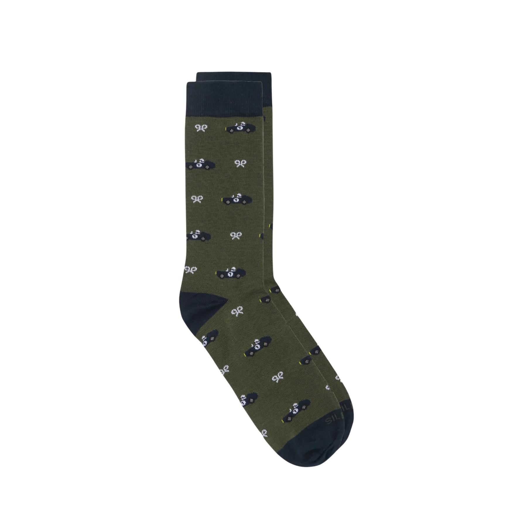 8447340212519 - Socken mit Rennwagen-Motiven Silbon
