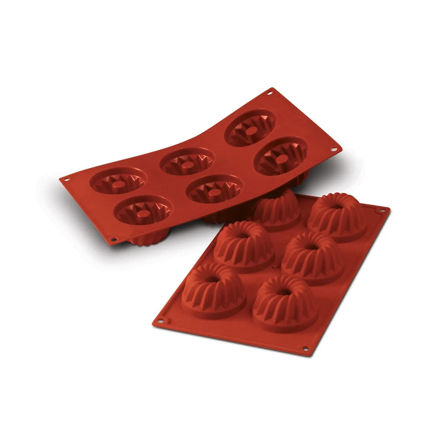 8032539931939 - silikomart Silikon-Guglhupfform in Rot - (B)337 x (T)18 cm