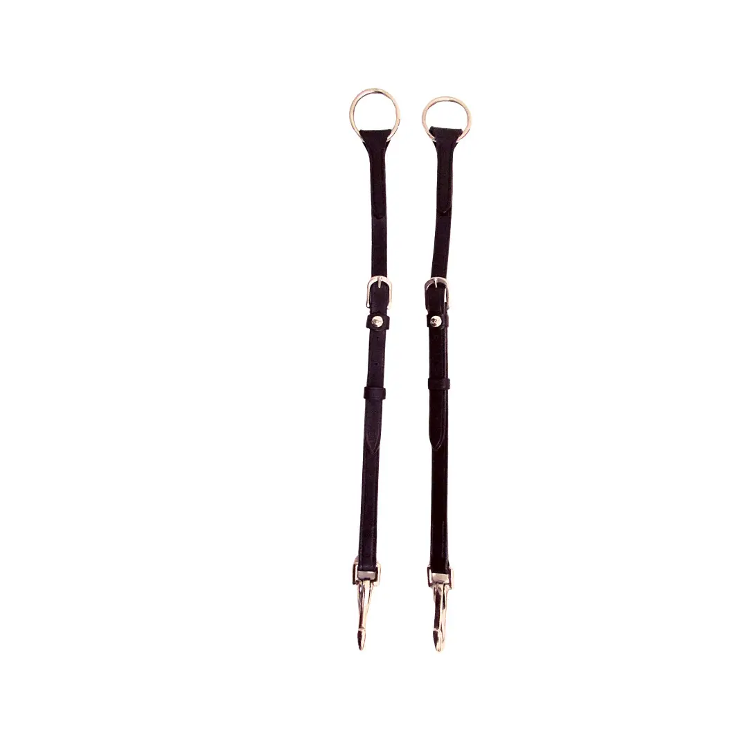Fourche de martingale cuir avec des coutures Silver Crown