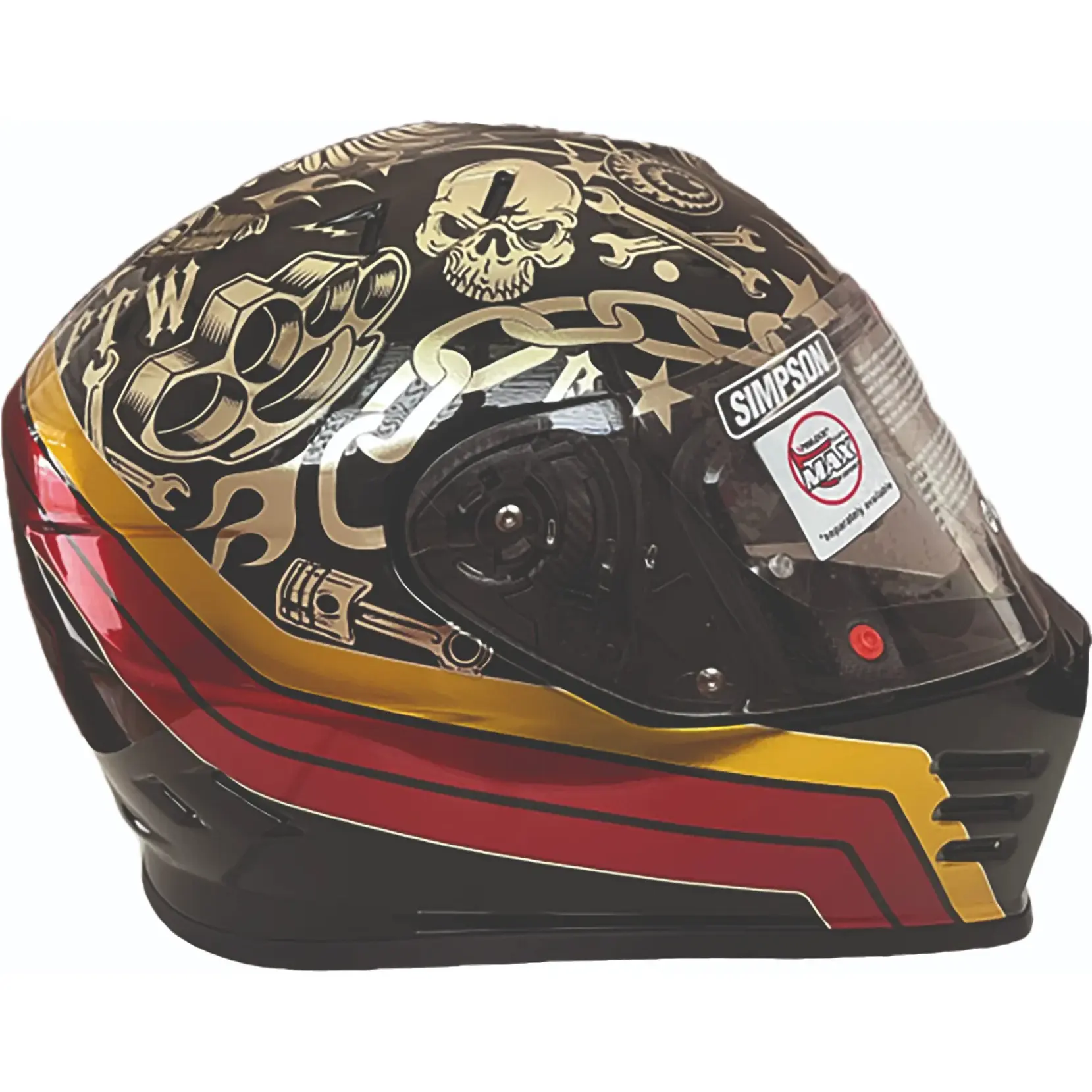 Motorrad-Integralhelm Simpson Venom Tattoo