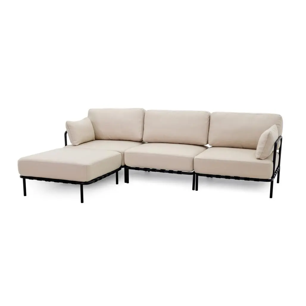 5905745640502 - 3-Sitzer Sofa + Pouf Salve