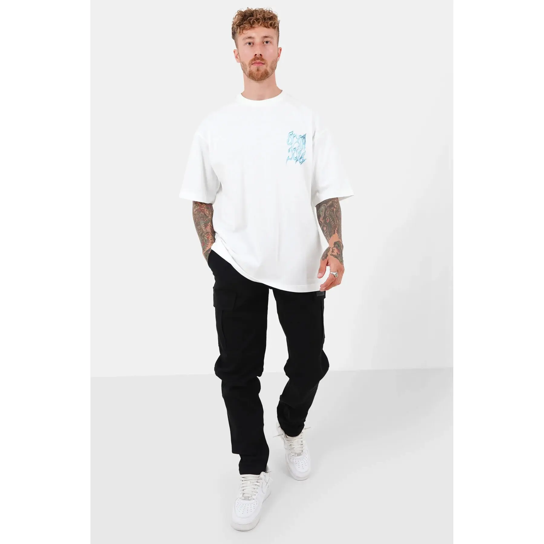 3614320621844 - Eng anliegende bestickte Cargohose Sixth June