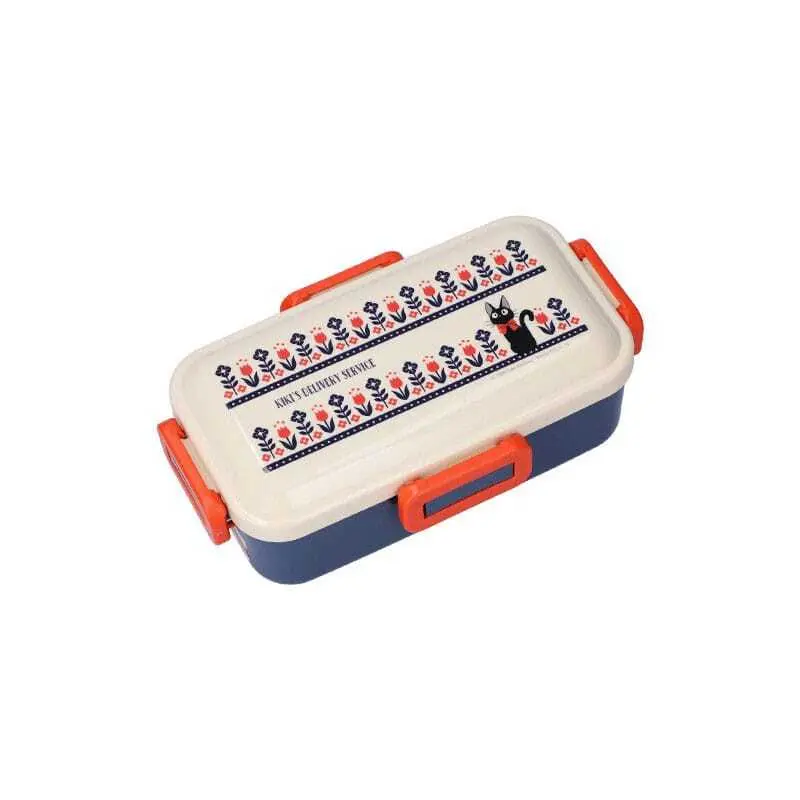 4973307601507 - Kikis kleiner Lieferservice Lunch Box Wild Flowers blau rot weiß bedruckt aus Kunststoff Fassungsvermögen ca 530 ml