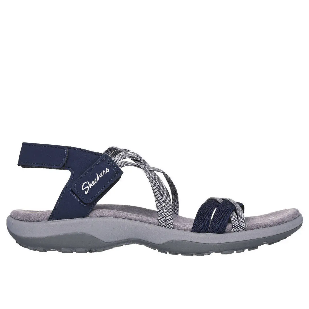 0194880934910 - SKECHERS® Reggae Slim Riemchensandalen Takes Two Memory Foam für Damen blau 39