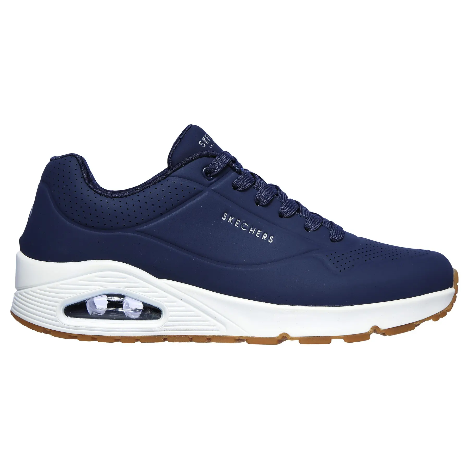 0194428080307 - Skechers Uno - Stand On Air - 52458 Nvy - Freizeitschuh in mittelblau Sneaker für Herren