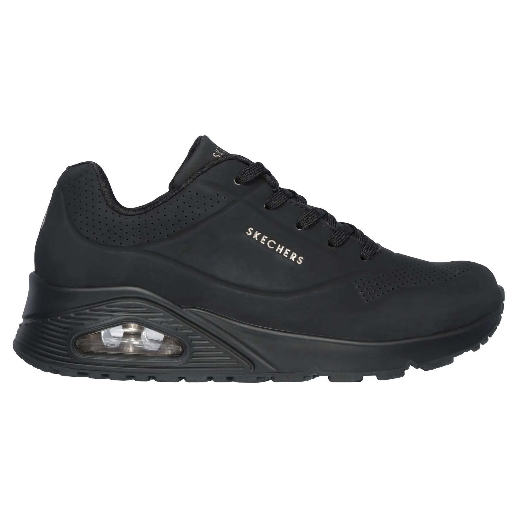 0193113018304 - SKECHERS® Uno Sneaker Stand on Air dämpfend Weite G für Damen schwarz 37
