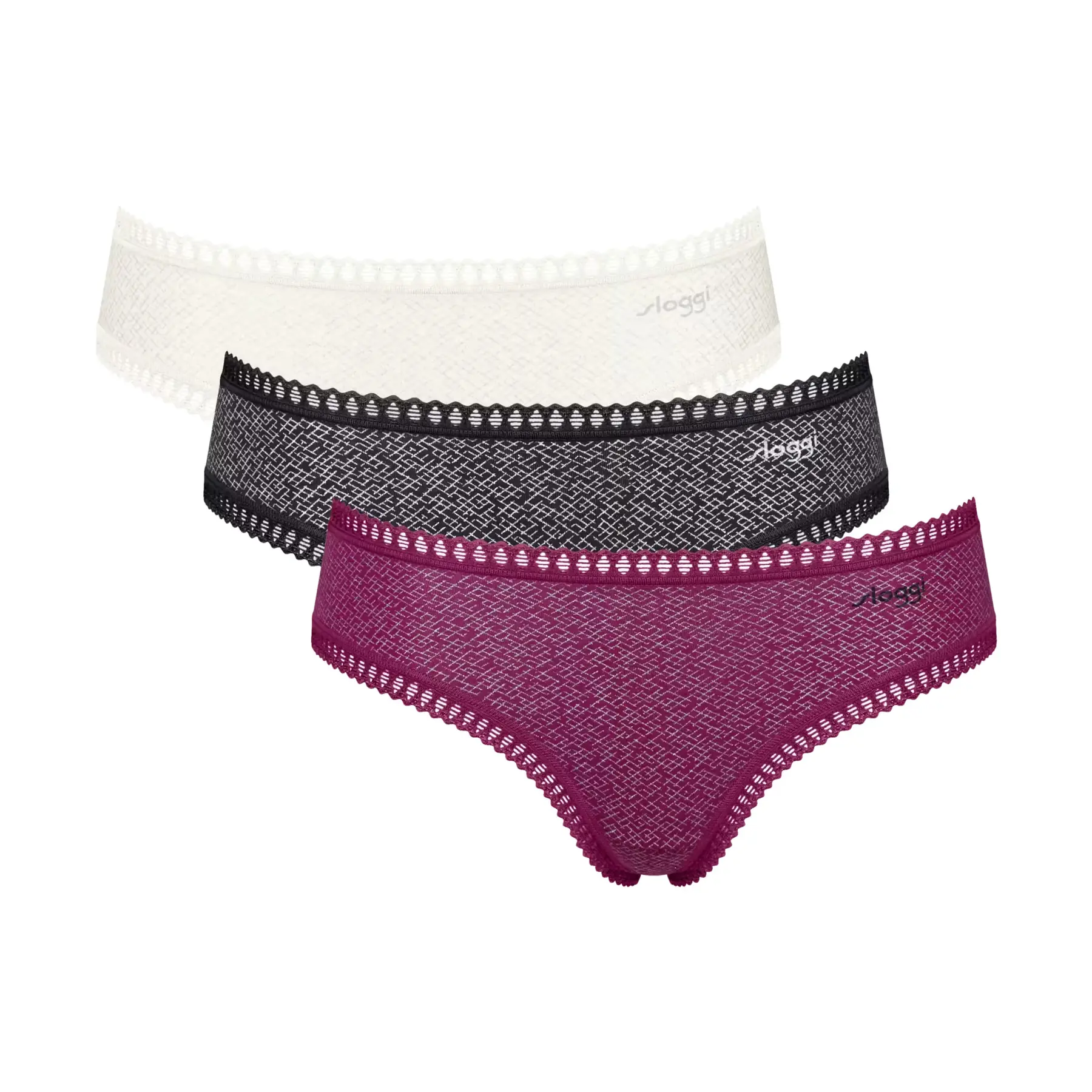 Sloggi Noir Shorty Femme Go Crush (X3)