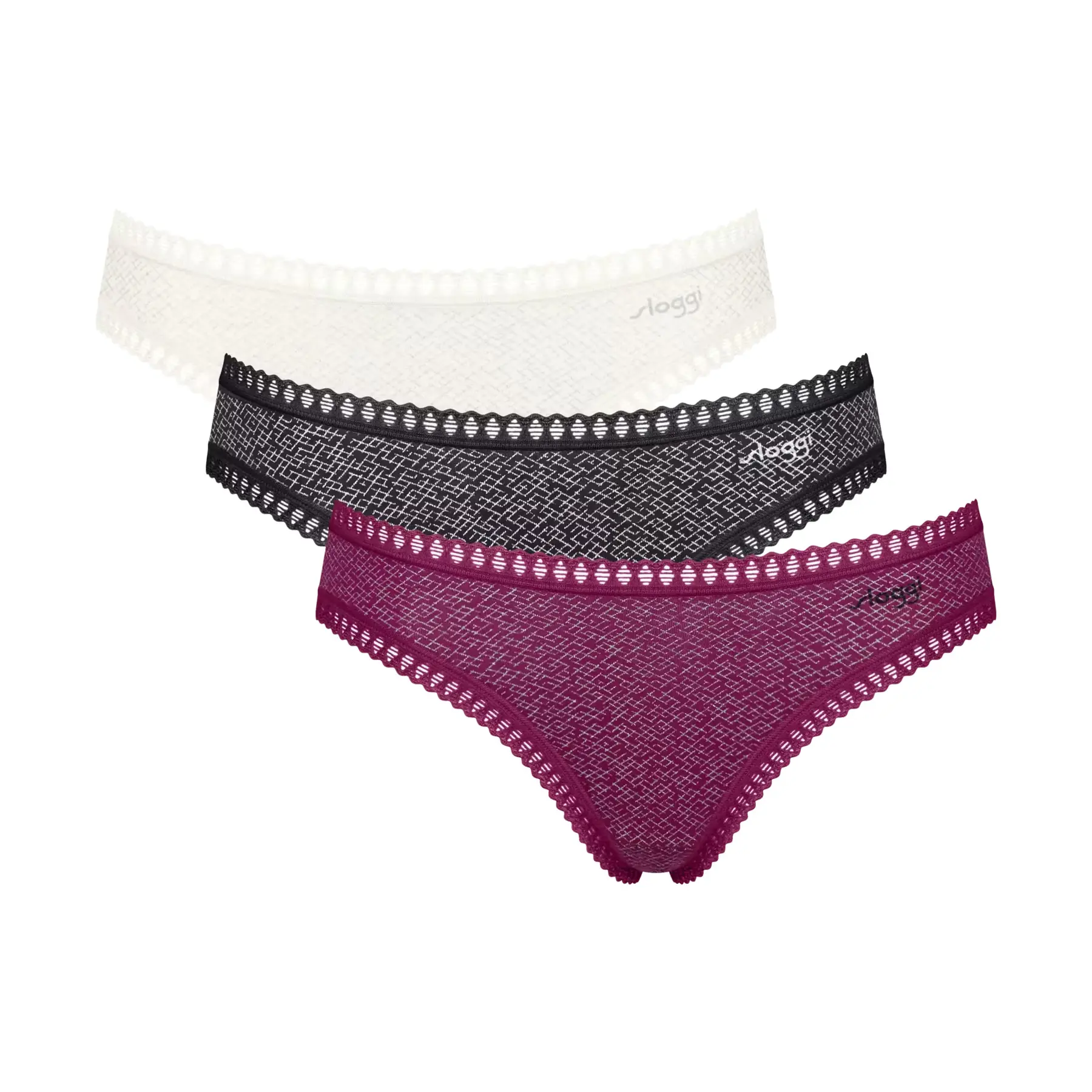Sloggi Noir Culotte Femme Go Crush Mini (X3)