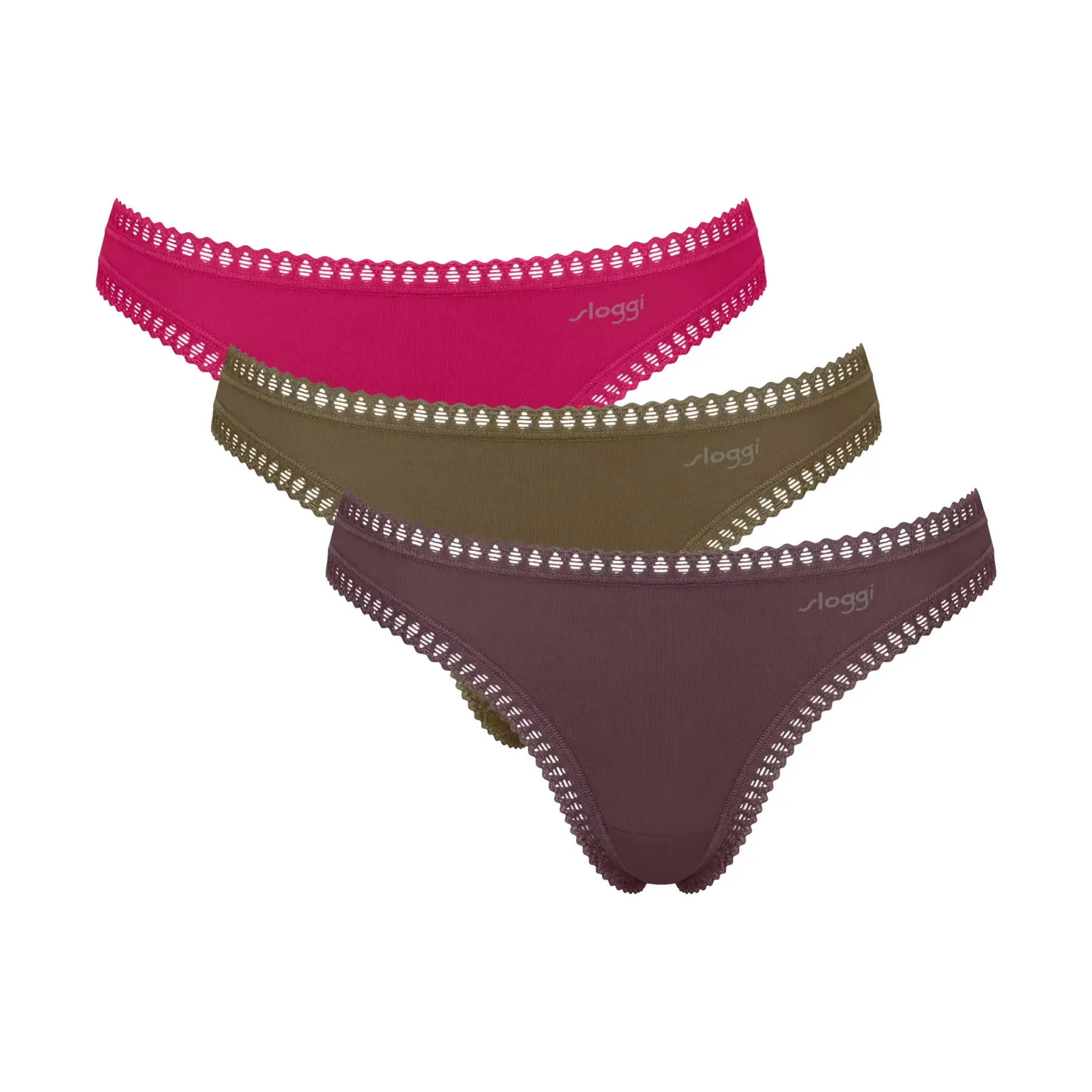 Sloggi Multicolore String Femme Go Crush (X3)