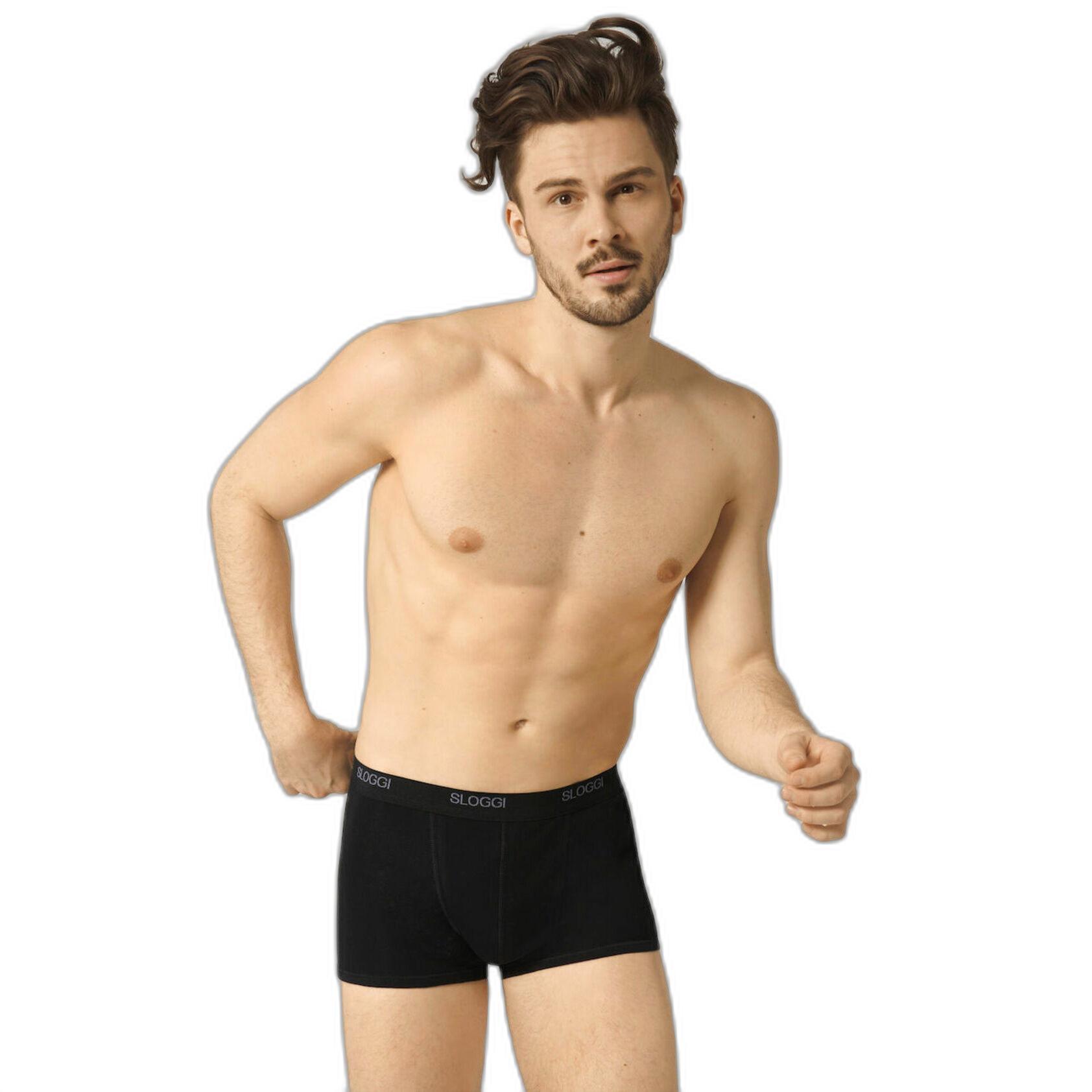7611790230879 - sloggi - Herren Short - Black 7 - sloggi Men Basic - Unterwäsche für Männer
