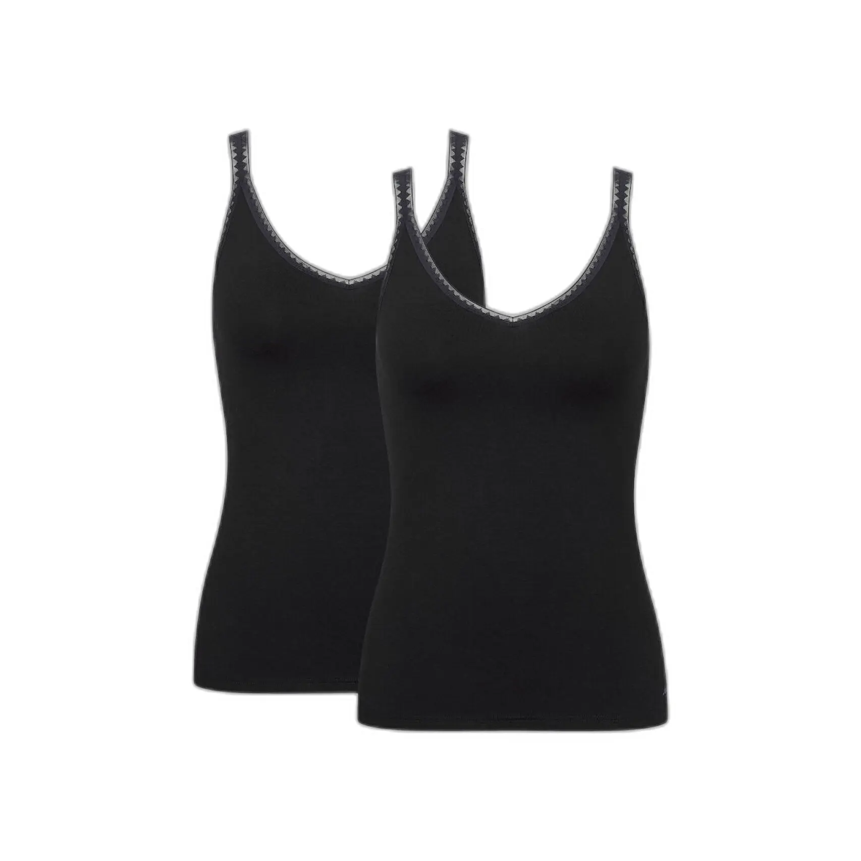 7613137772240 - sloggi - Unterhemd mit Spaghettiträgern - Black 000S - sloggi Go - Unterwäsche für Frauen