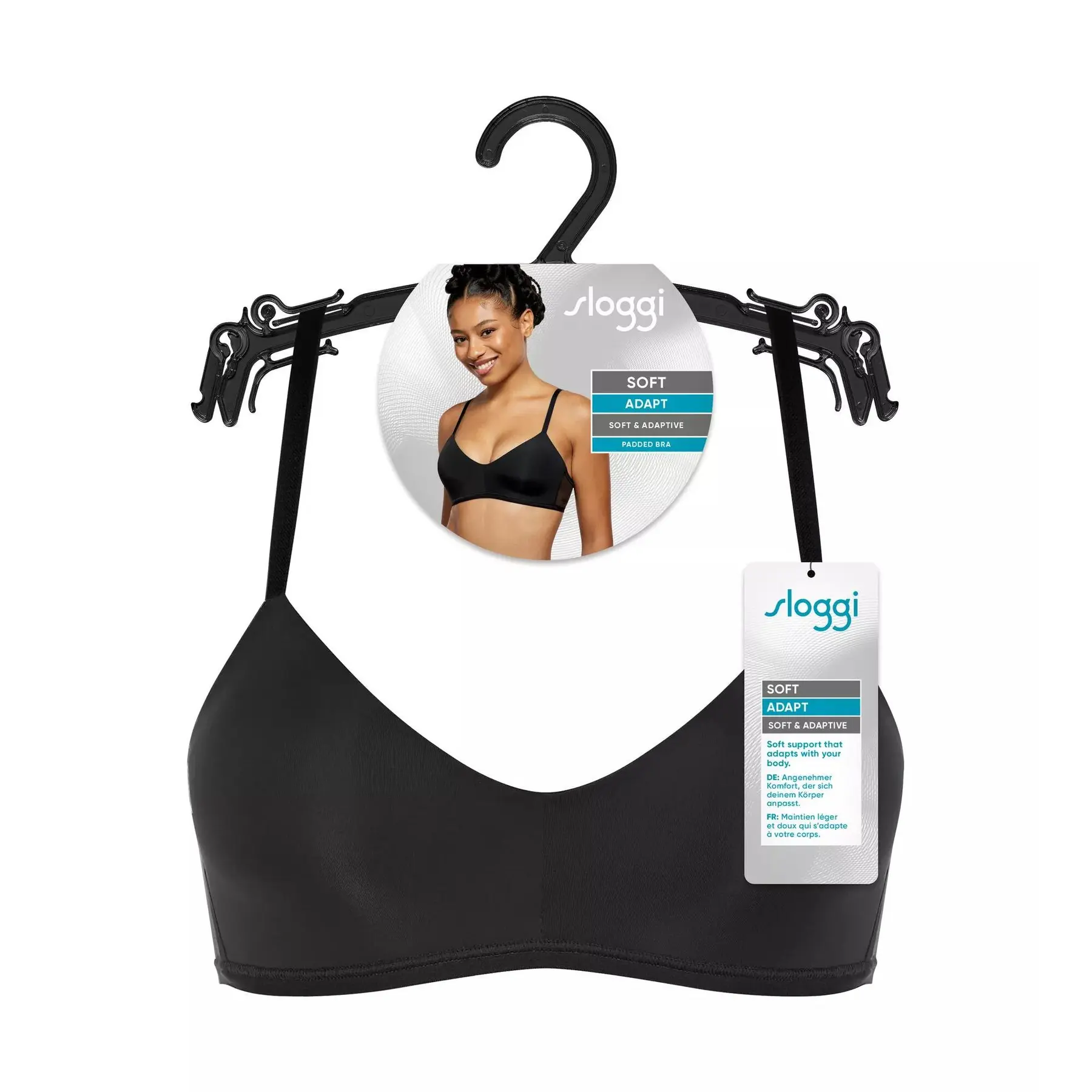 7611358266623 - sloggi - Gefütterter BH - Black M - sloggi Soft Adapt - Unterwäsche für Frauen