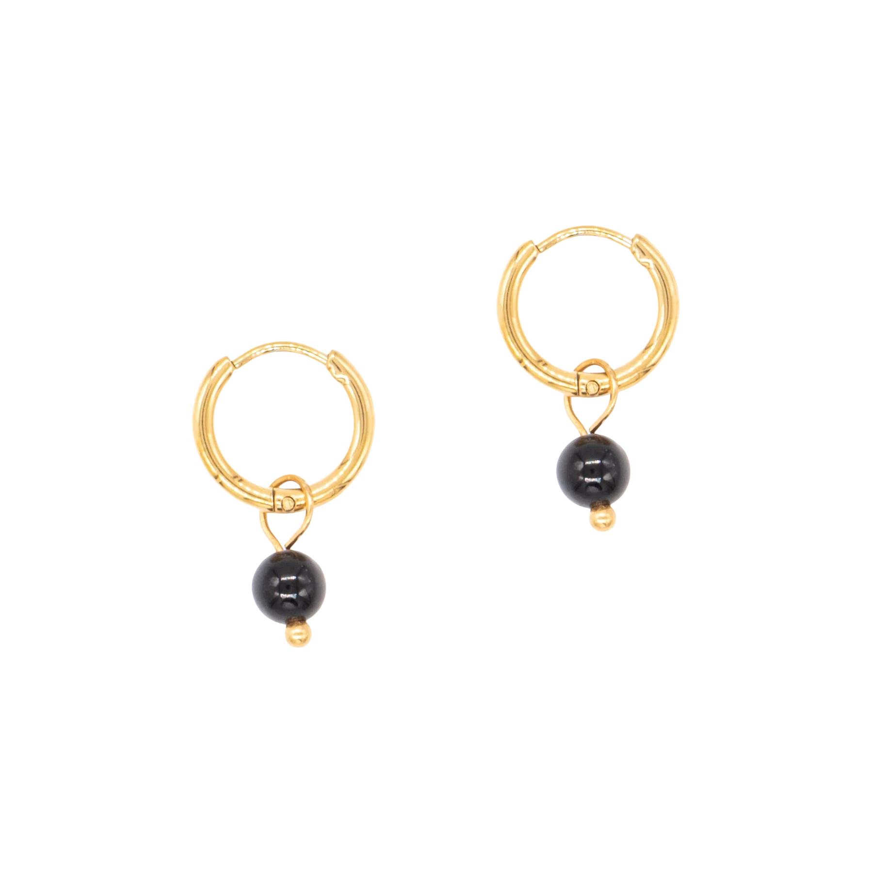 3760341192471 - Obsidian Creolen Ohrringe für Frauen Serena 3760341192471 - Obsidian Creolen Ohrringe für Frauen Serena