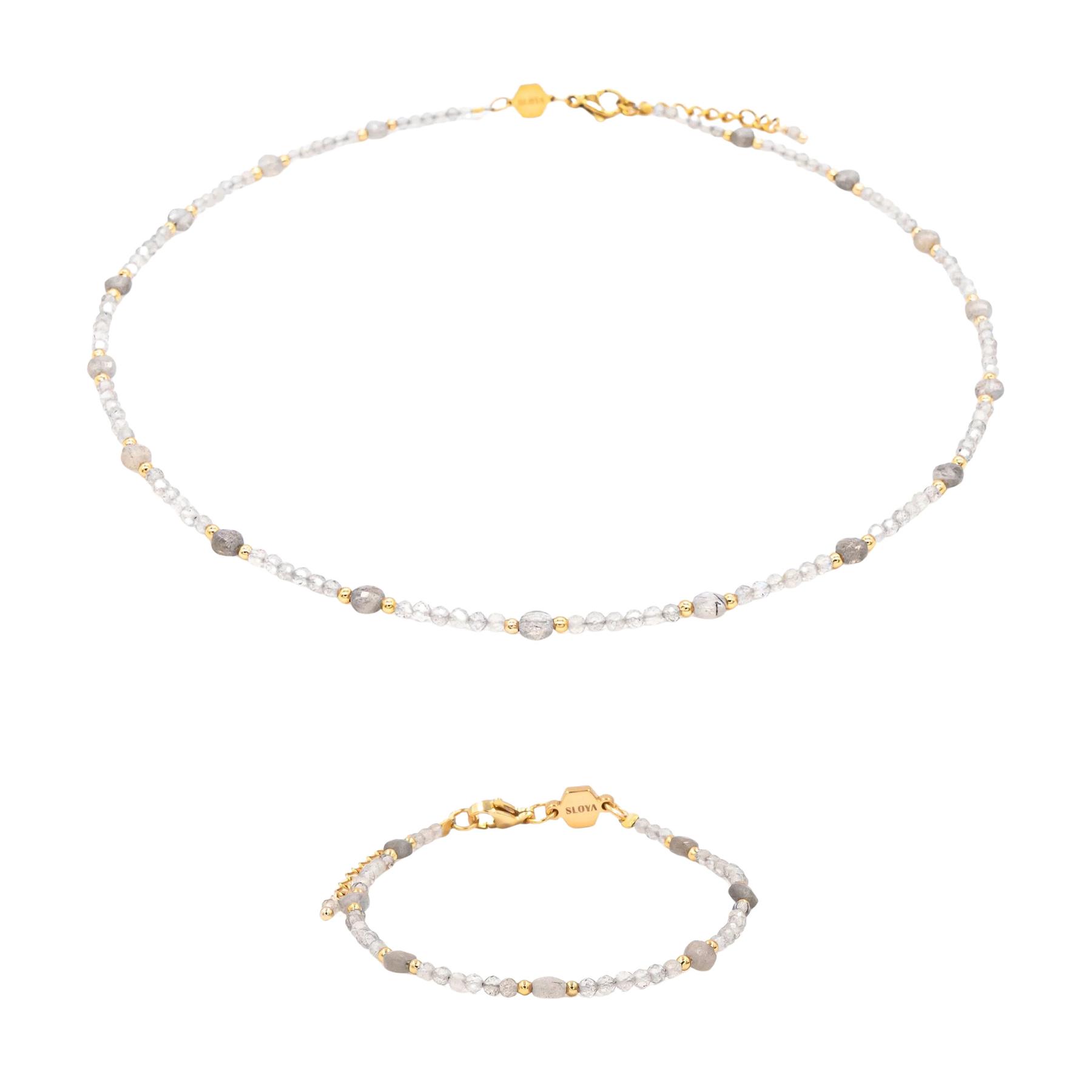 3760341191887 - Halskette und Armband aus Labradorit für Frauen Paloma 3760341191887 - Halskette und Armband aus Labradorit für Frauen Paloma