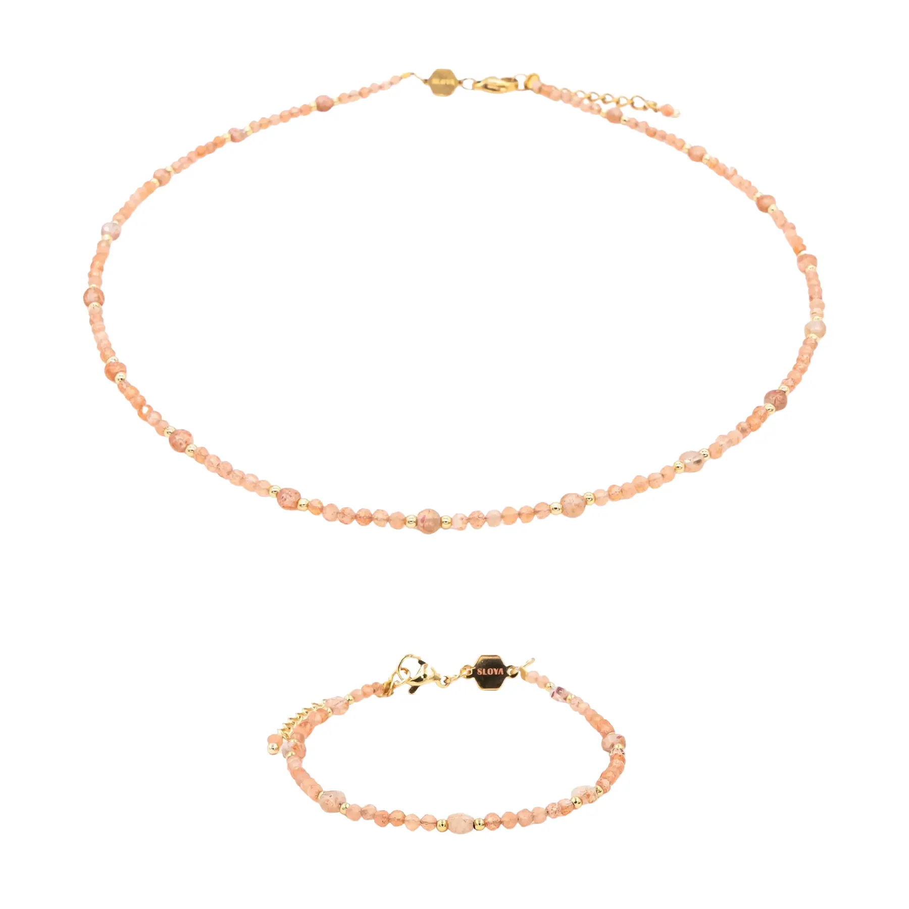 3760341191894 - Halskette und Armband aus Sonnenstein für Frauen Paloma