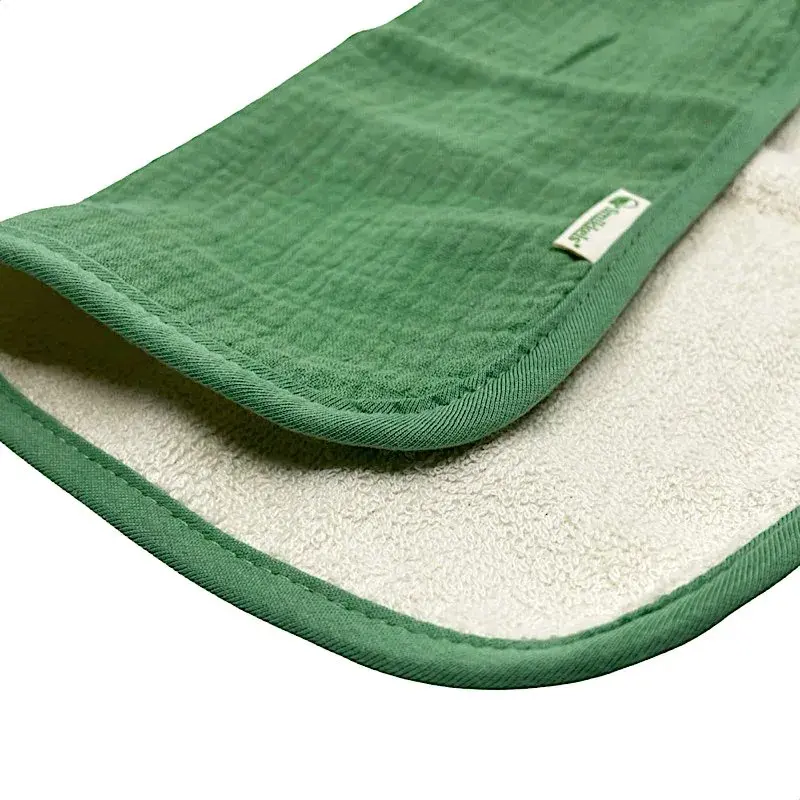 Smikkels - Baby Spuugdoekjes - Monddoekjes - set van 4 stuks - Groen - Dubbellaags - 100% biologisch katoen - hydrofiel met badstof