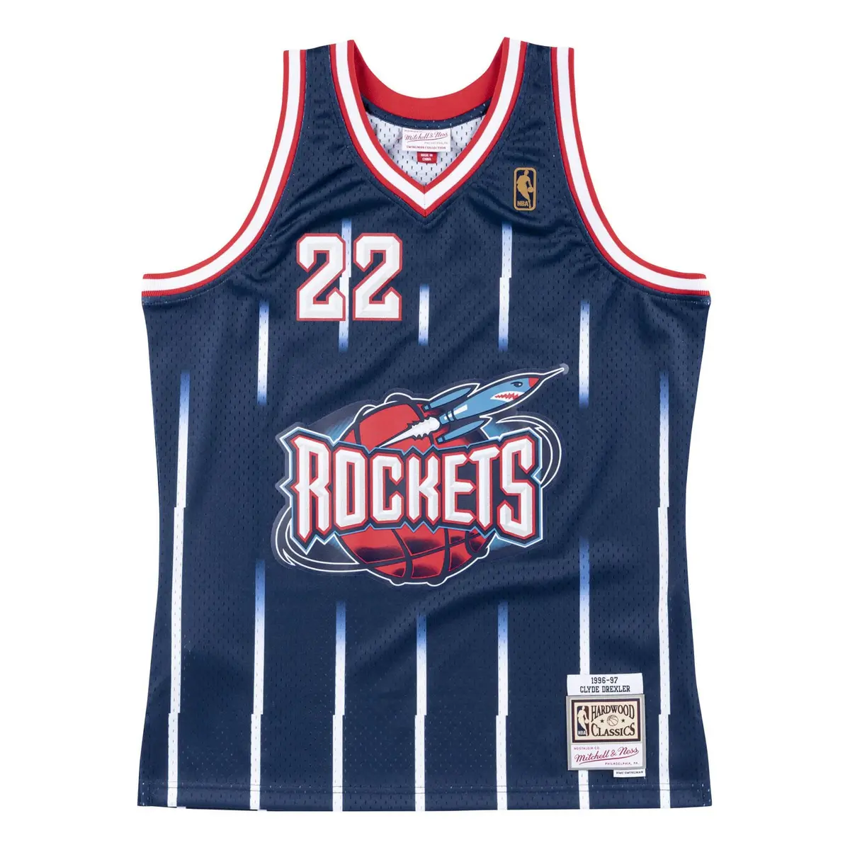 0697589021856 - Maillot NBA Houston Rockets Clyde Drexler