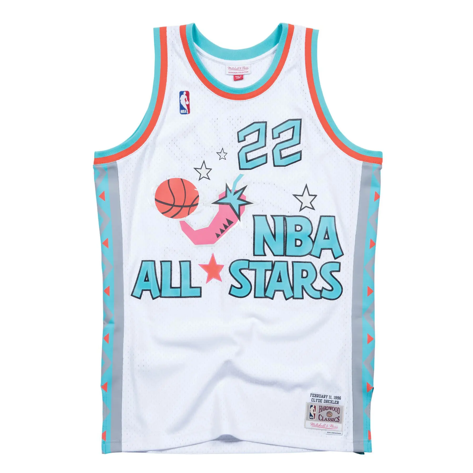 0191686992243 - Maillot NBA All Star West Clyde Drexler