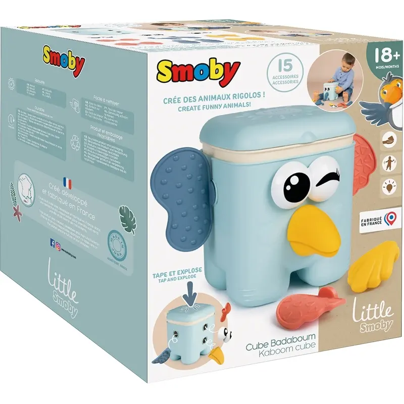 3032161403168 - Little Steckspiel Kaboom Cube Lernspielzeug