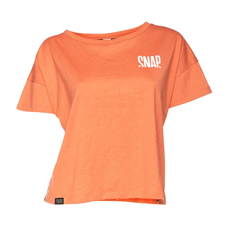 T-Shirt Crop Top Frau Snap Climbing