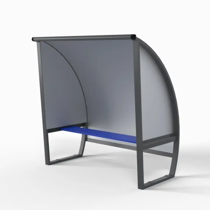 Berührungsschutz aus Vollaluminium 3 Personen - Gris - unisex - Size: 1,5x1,6x0,6 m