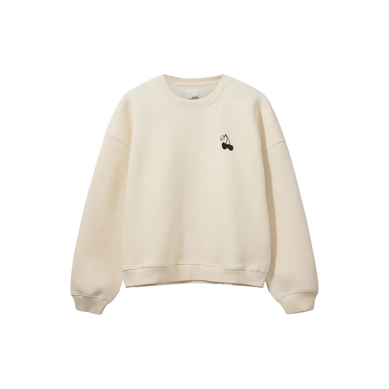 5715202754556 - Damen Sweatshirt mit schwarzem Kirschmuster Elisw