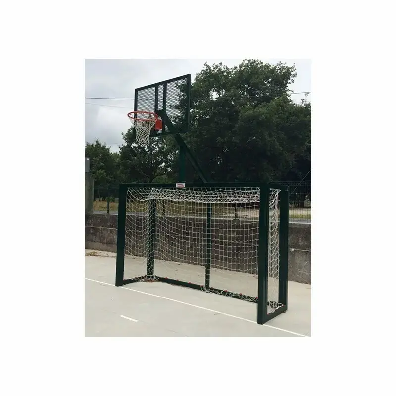 Softee Equipment Lot de 2 buts futsal/handball avec panier de basketball , Noir, Taille TU