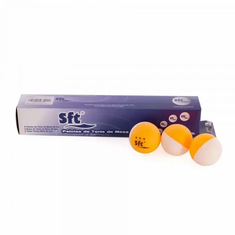 6er-Set zweifarbige Tischtennisbälle Softee ABS