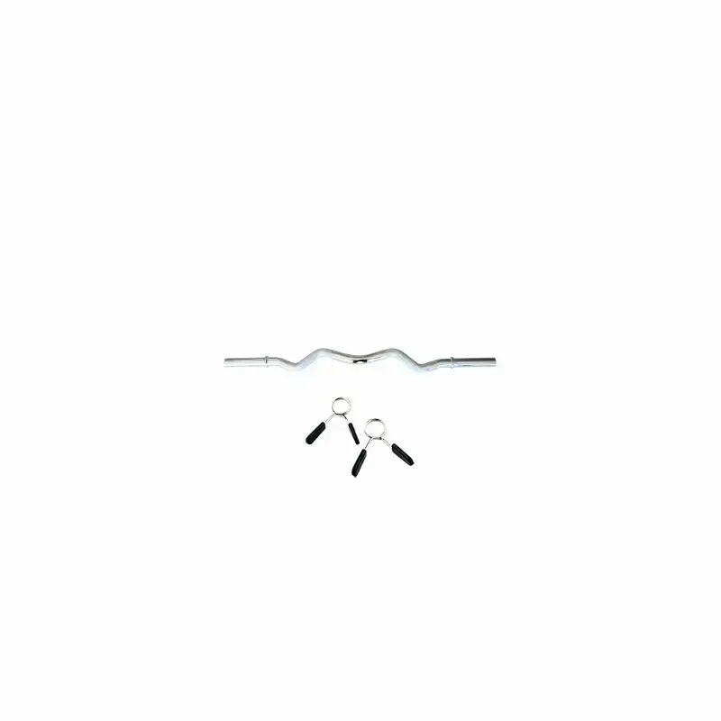 Softee Barre de musculation avec fixations , Argenté, Taille TU