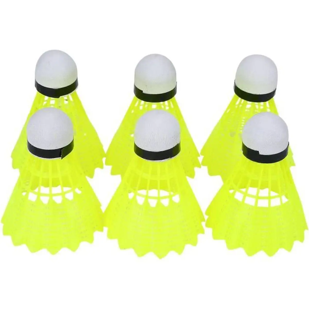 SOFTEE Lot de 6 volants badminton  Nylon II
