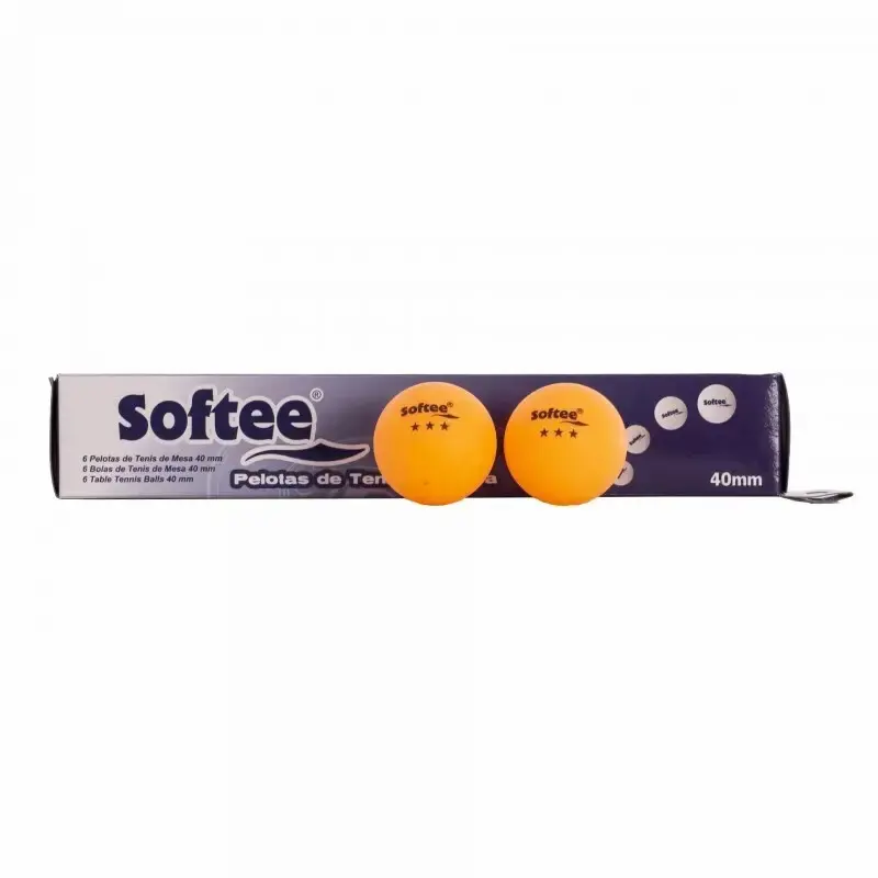 SOFTEE Bo&icirc;te de 6 balles de tennis de table 