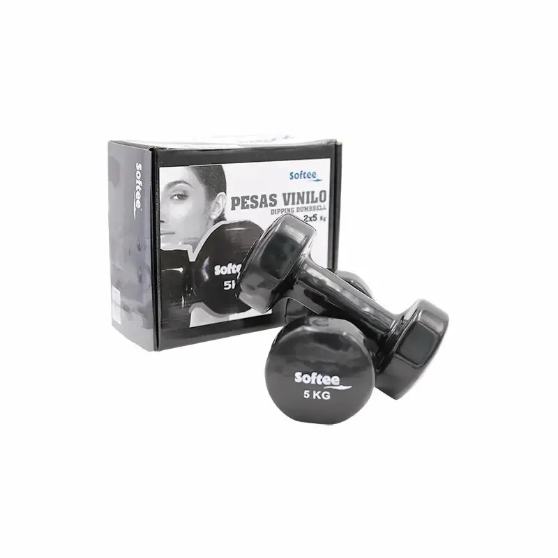 Softee Paire d'haltère vinyle , Noir, Taille 5 kg