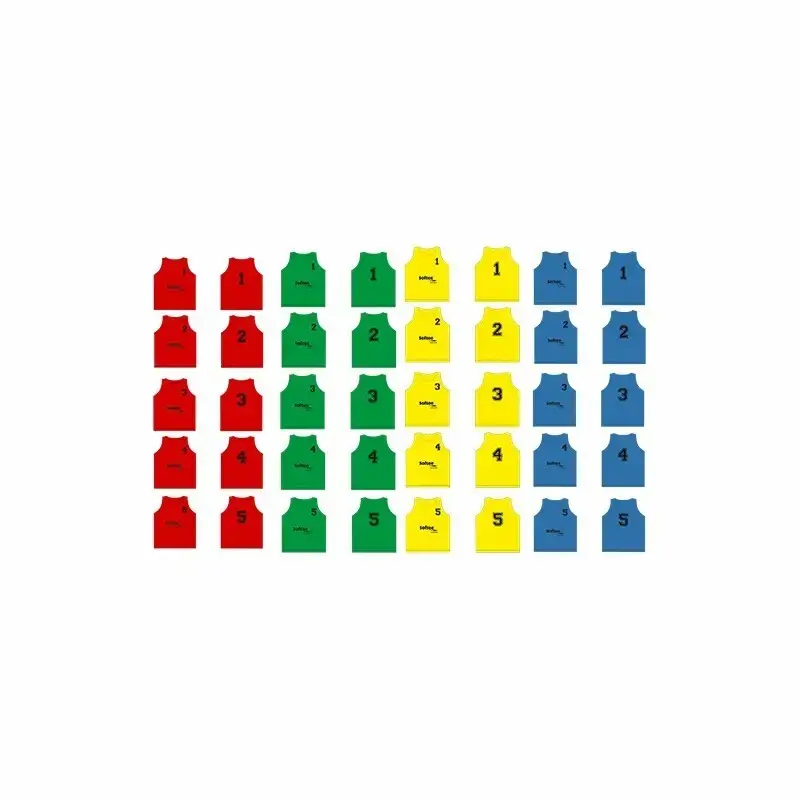 5er-Pack Trainingsleibchen nummeriert (1 - 5) Softee