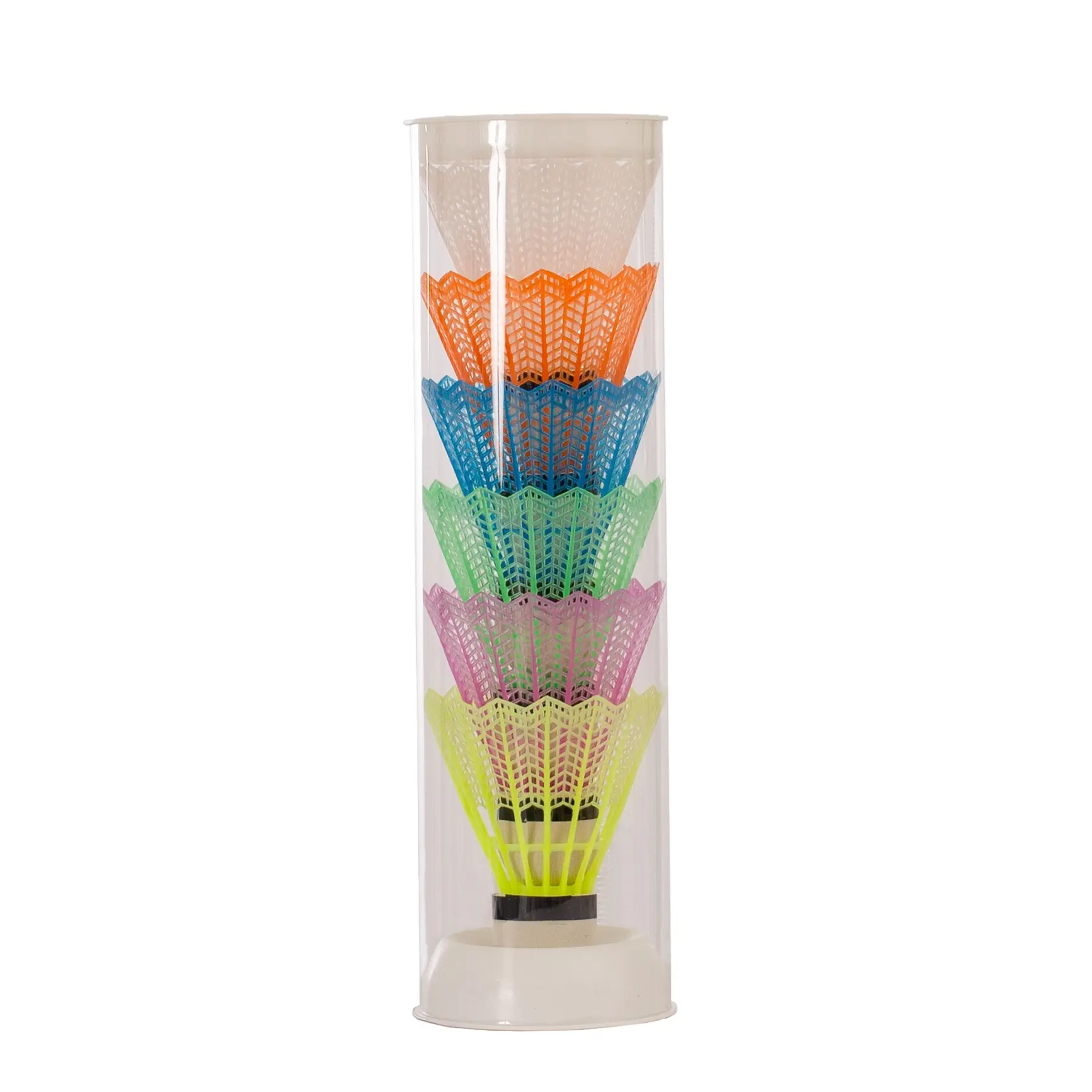 6 Badmintonfederbälle aus Kunststoff Softee