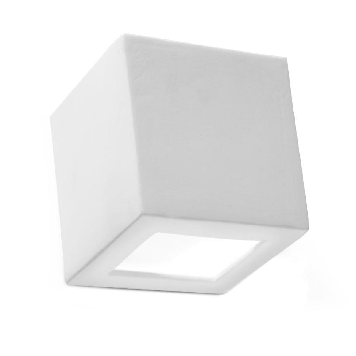 5902622425283 - Sollux - Beleuchtung Lampe De Wand De Keramik Leo Sehr vielseitiges modernes Design E27 Austauschbare Glühbirne 1 x 60 w Weiß 14 x 14 x 14 cm