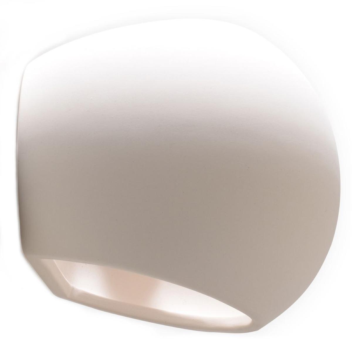 5902622425375 - Beleuchtung Lampe De Wand De Keramikkugel Vielseitiges modernes Design Auswechselbare Glühbirne E27 1 x 60 w Weiß 18 x 11 x 145 cm - Sollux