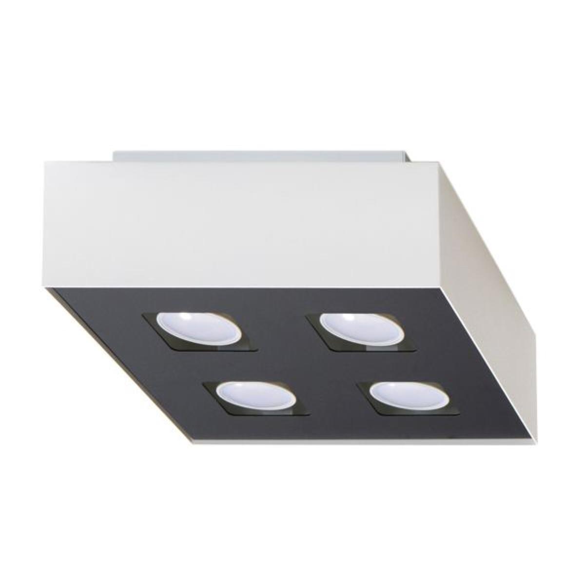 5902622425719 - Sollux - Beleuchtung Mono 4 Lampe de Decke Modernes minimalistisches Design für Wohnzimmer Schlafzimmer Powered por Auswechselbare GU10 Glühbirnen 4