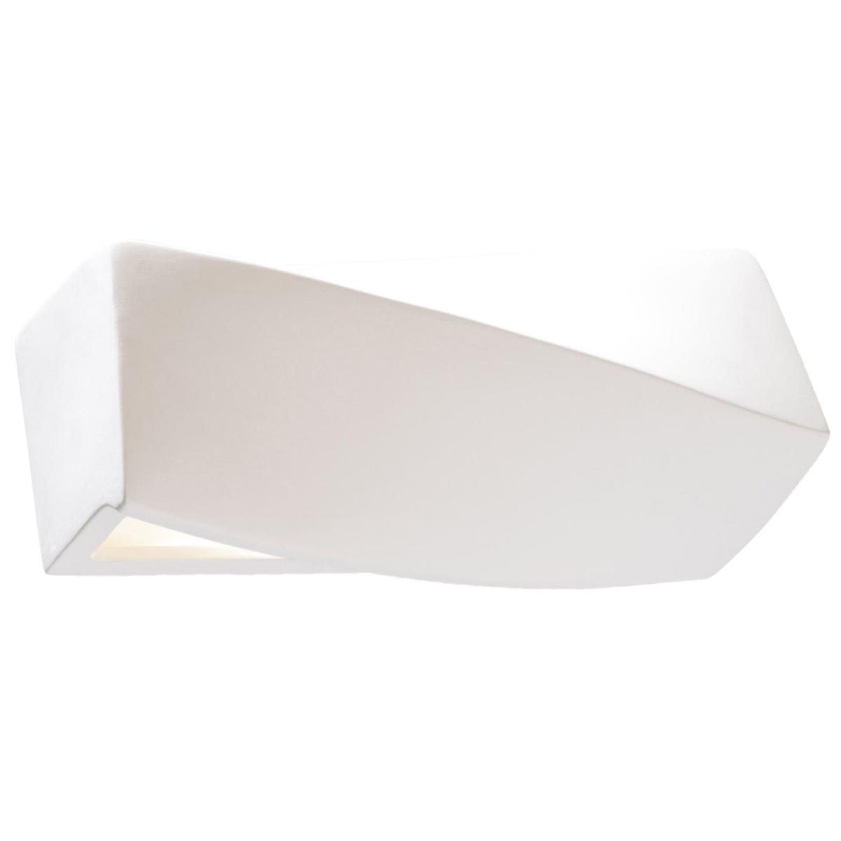 5902622427287 - Sollux - Beleuchtung Sigma Mini-Wandleuchte De Keramik De Vielseitiges modernes Design Auswechselbare Glühbirne E27 1 x 60 w Weiß 35 x 16 x 12 cm