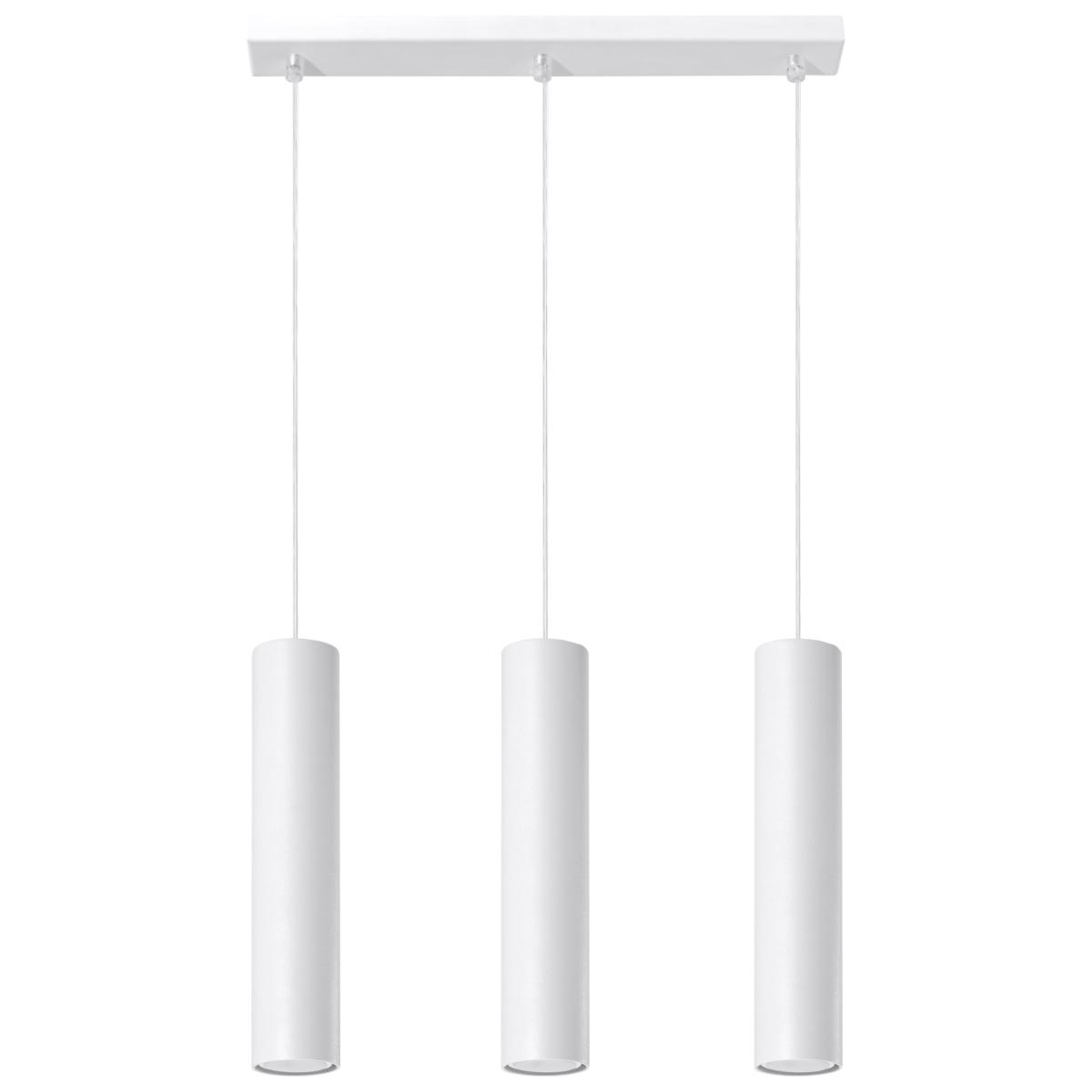 5902622428246 - Sollux - Beleuchtung Lagos 3L Pendelleuchte Modernes Design Con Zylindrischer Schirm Industriestil Austauschbare GU10 Birne 3 x 40 w Stahl Con