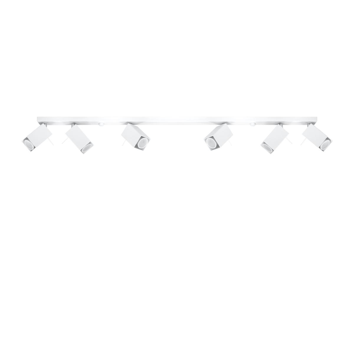 5902622429632 - Sollux - lighting Merida 6L Plafond Lamp de minimalistisches Indoor-Deckenlicht de beweglicher Lampenschirm Bulb GU10 6 x 40 w 6 x 12 w led Stahl