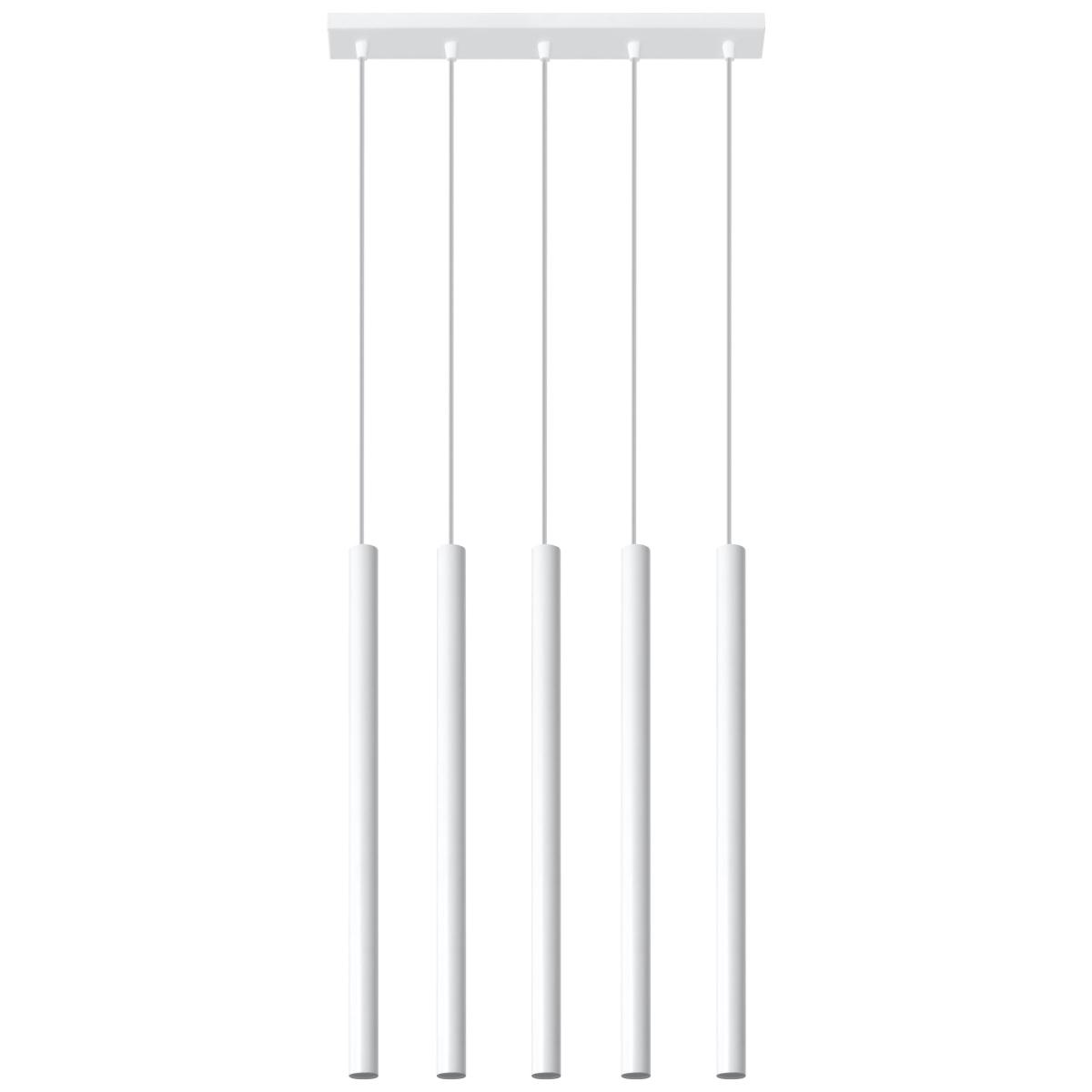 5902622429670 - Sollux - Beleuchtung Pastelo Lampe de Decke con 5 Strahler Lampe de Decke Hängeleuchte für Wohnzimmer Esszimmer Lampe de Küche Stahl beschichtet