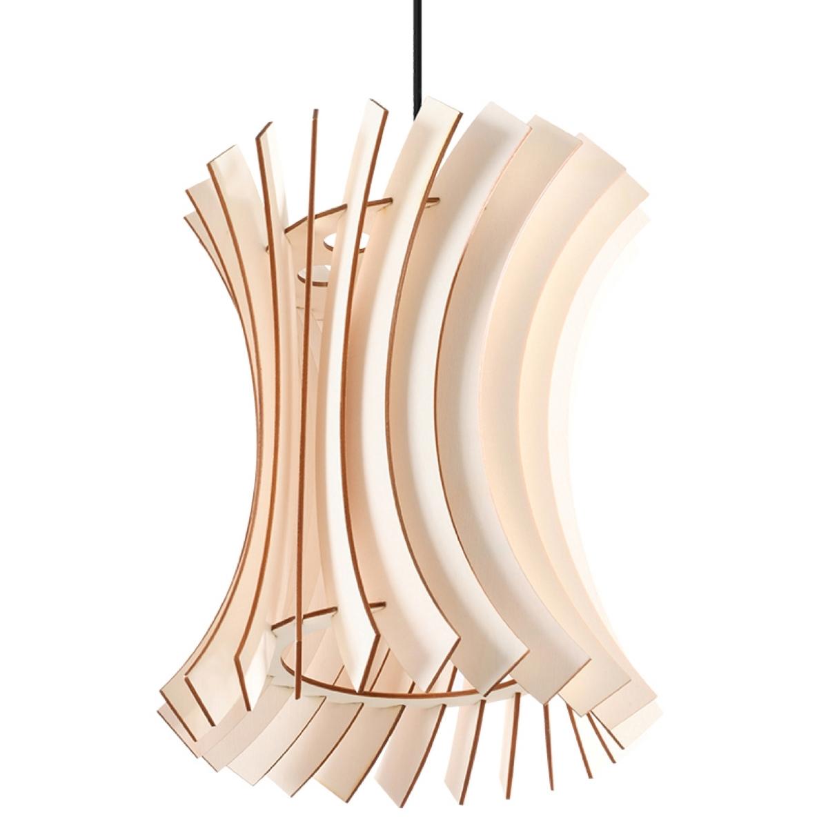 5903282706415 - Sollux - Wire Frame Pendant Light Natural Wood E27 Drahtrahmen Pendelleuchte Naturholz E27