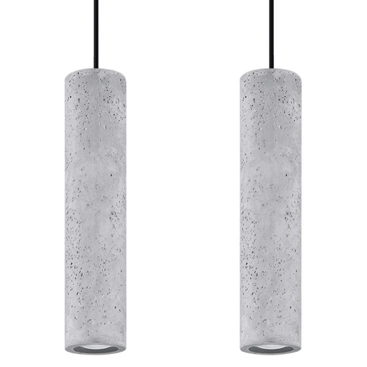5903282706538 - Lighting Luvo 2 Spotlight Pendelleuchte De Decke Minimalistisches Design e Industrial Austauschbare GU10 Birne 2 x 40 w Made De Concrete - Sollux