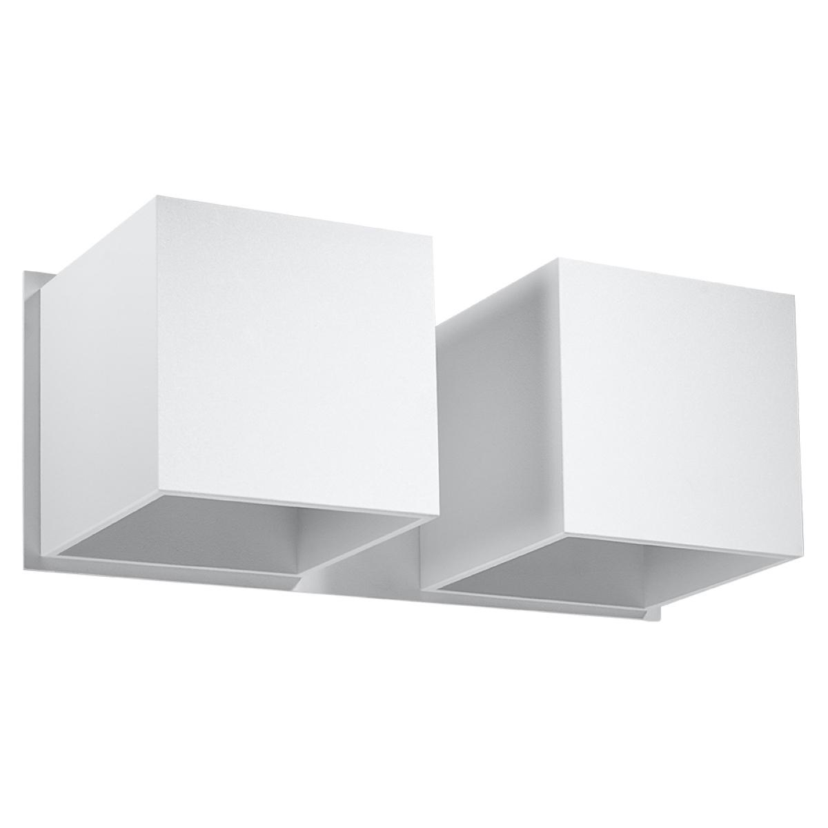 5903282706552 - Sollux - Twin Square Up & Down Wall Lamp White G9 Twin Square Up & Down Wandleuchte Weiß G9