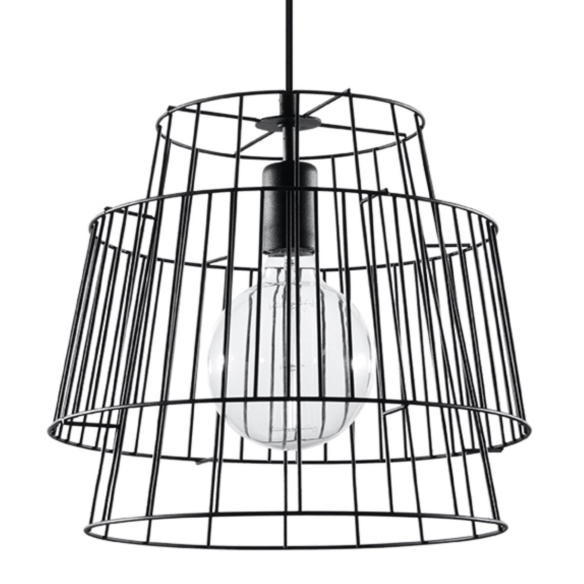 5903282706620 - Sollux - Twin Wire Frame Pendant Light Black E27 Twin Wire Frame Pendelleuchte Schwarz E27