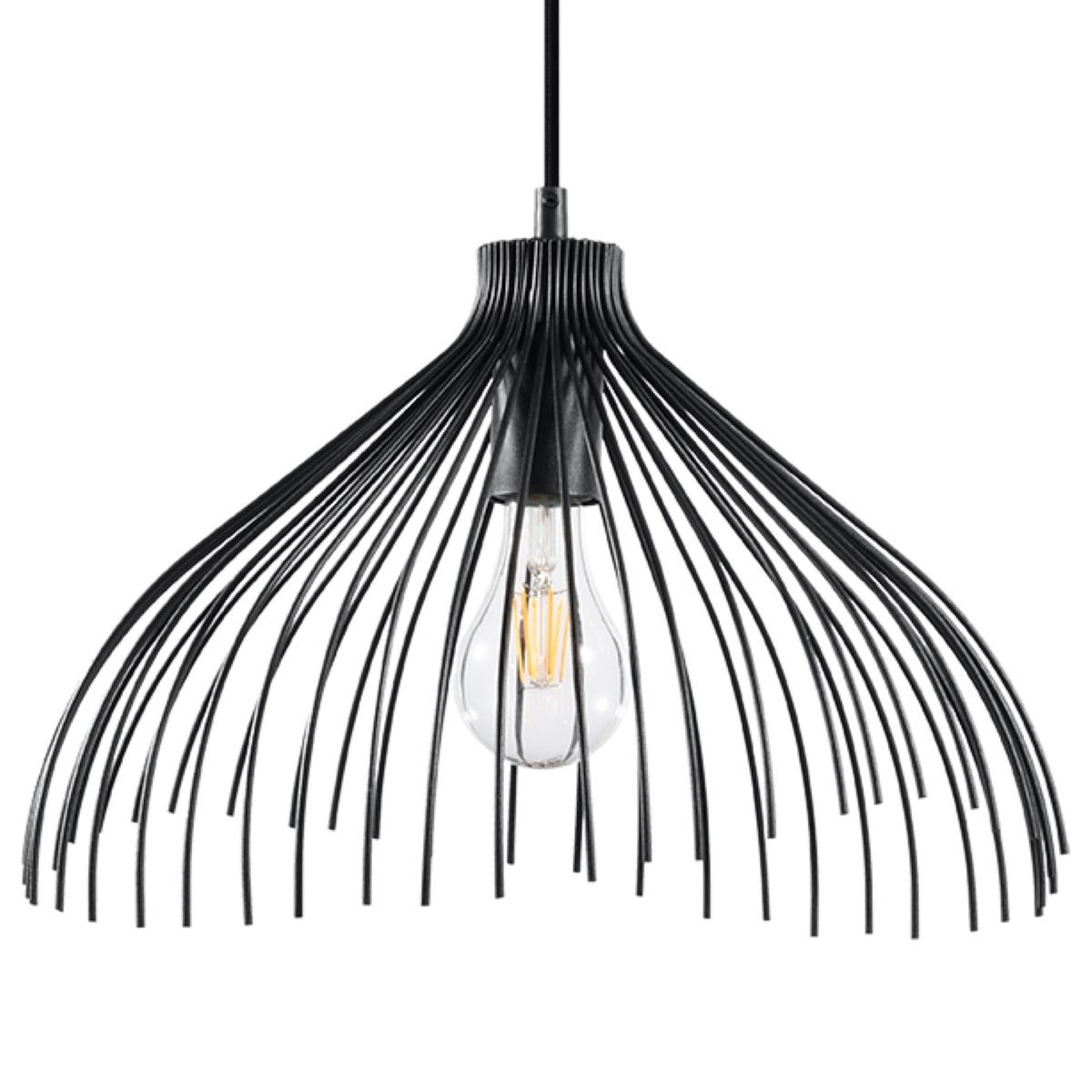 5903282706644 - Sollux - Wire Frame Pendant Light Black E27 Wire Frame Pendelleuchte Schwarz E27