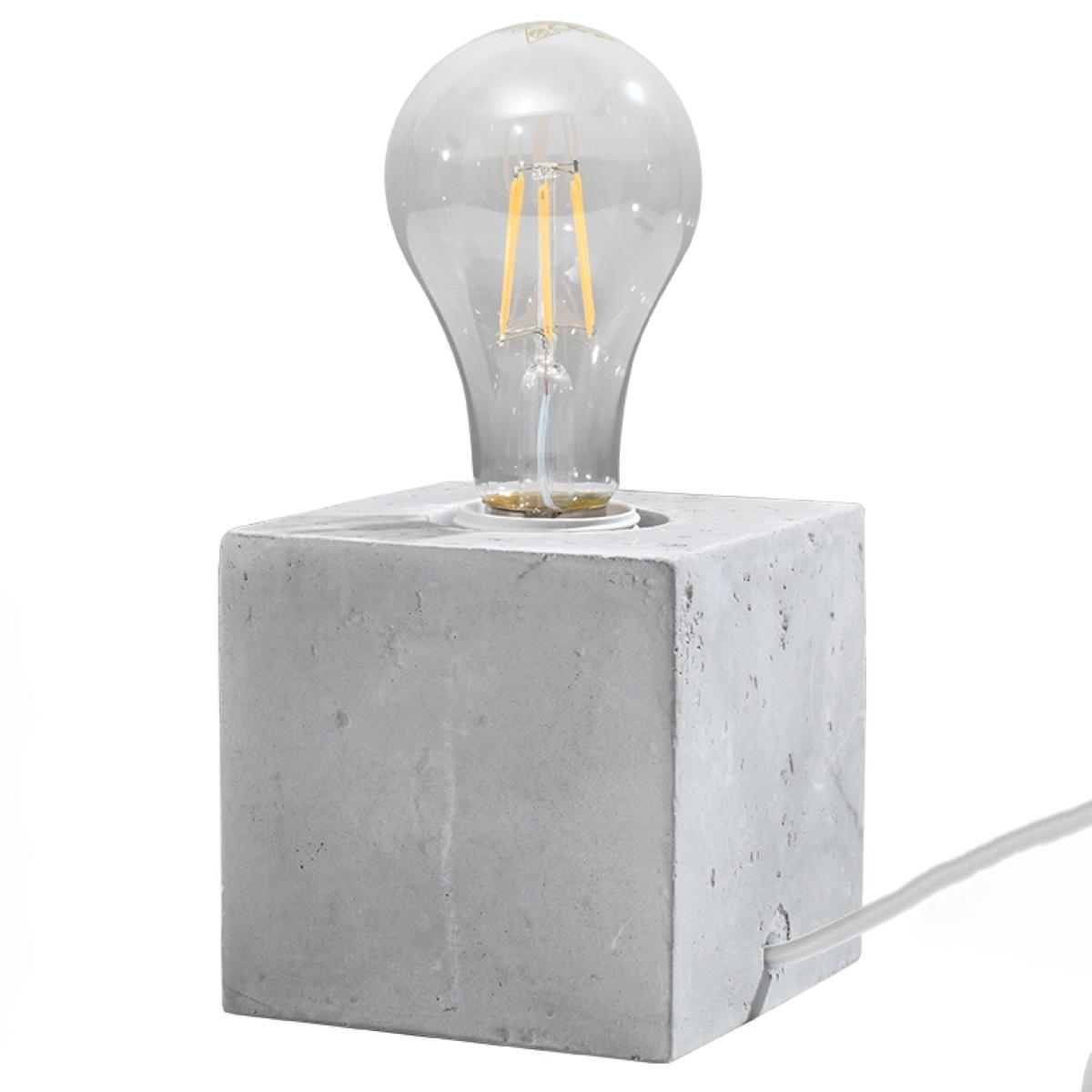 5903282706828 - Sollux Lighting ARIZ Lamp de Desk Lamp de Concrete - Luminaire con 1 Source de luz E27 - Glühbirnen nicht inbegriffen - Moderne Innenbeleuchtung