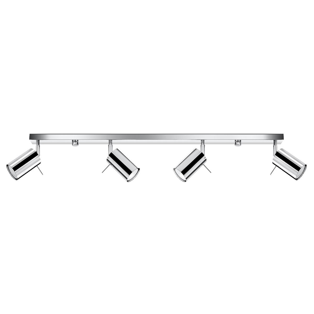 5903282707306 - Sollux - Spotlight Bars Flush 4 Light Chrome GU10 Strahlerleisten Flush 4 Light Chrome GU10